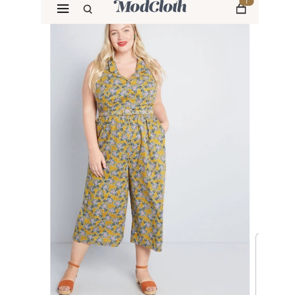 Modcloth Halter Genius Cropped Jumpsuit